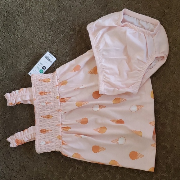 Baby Girls Carter's ICE CREAM CONES Tank Dress Diaper Cover Size 12 18 24 Mo NWT - Picture 4 of 5